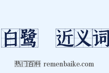 白鹭簔近义词是什么意思的图片